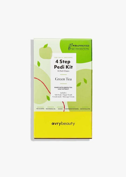 AVRY BEAUTY 4 STEP PEDI KIT GREEN TEA