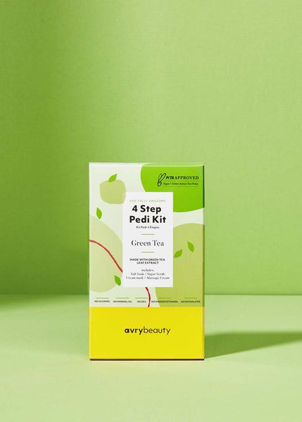 AVRY BEAUTY 4 STEP PEDI KIT GREEN TEA