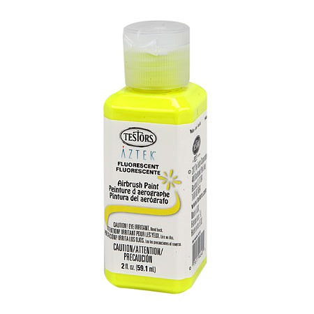 TESTORS AZTEK NEON YELLOW AIRBRUSH PAINT 2oz - 9464A