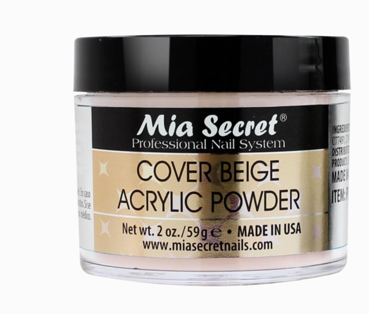 MIA SECRET COVER BEIGE ACRYLIC POWDER - 2OZ