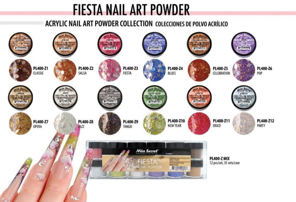 MIA SECRET ACRYLIC NAIL ART POWDER COLLECTION 12PK