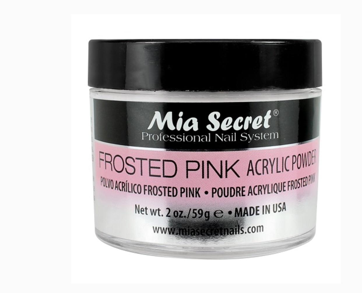 MIA SECRET FROSTED PINK ACRYLIC POWDER - 2OZ