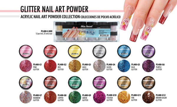 MIA SECRET ACRYLIC NAIL ART POWDER COLLECTION 12PK