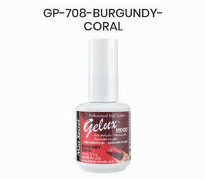 MIA SECRET GELUX GEL NAIL POLISH - GP-708 BURGUNDY CORAL