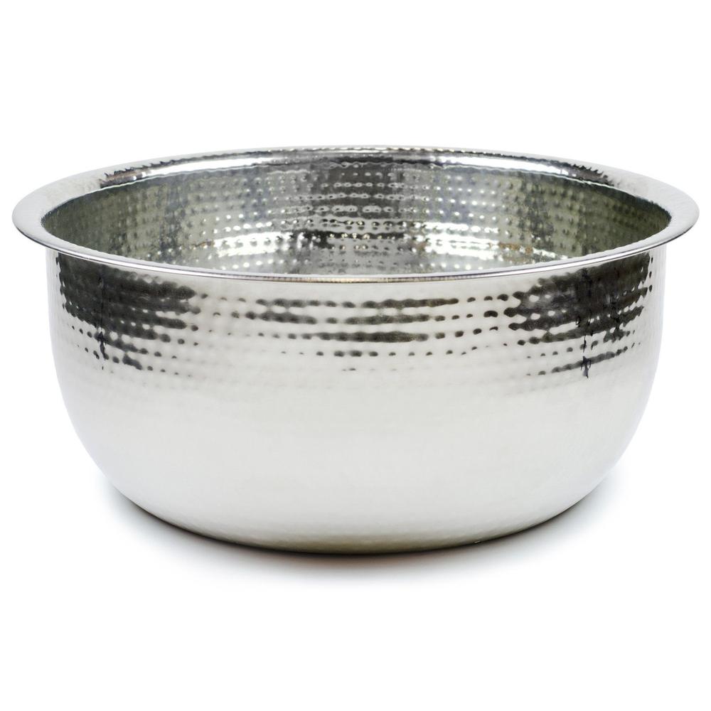 PEDICURE BOWL - HAMMERED STAINLESS STEEL