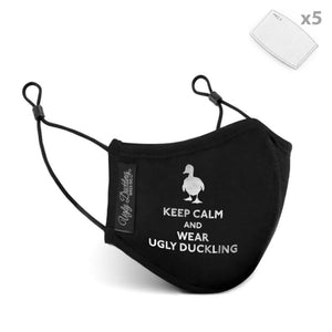 UGLY DUCKLING REUSABLE ANTIBACTERIAL CLOTH MASKS 5PK