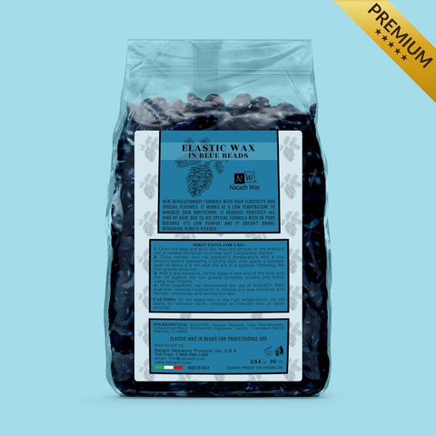 NACACH HARD WAX OCEAN BLUE ELASTIC BEADS 1LB
