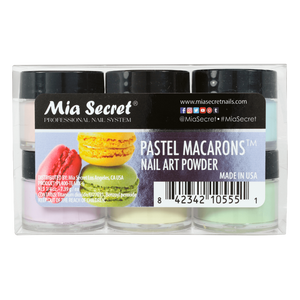 MIA SECRET NAIL ART POWDER 6PK COLLECTIONS- PASTEL MACAROONS