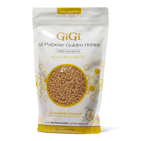 GIGI HARD WAX BEADS- ALL PURPOSE GOLDEN HONEE