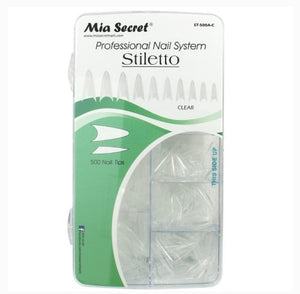 MIA SECRET PROFESSIONAL NAIL SYSTEM STILETTO - CLEAR