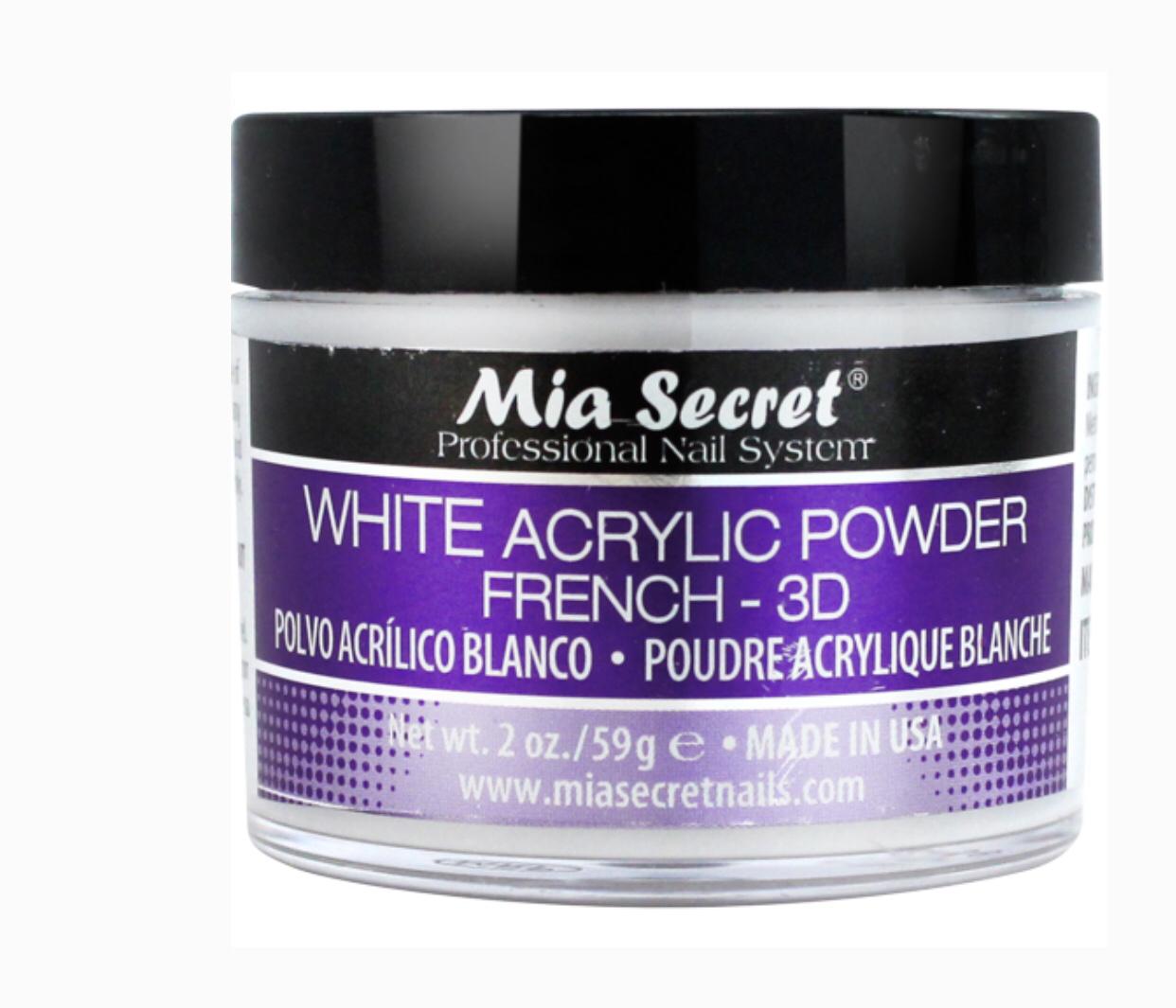 MIA SECRET WHITE ACRYLIC POWDER - 2OZ