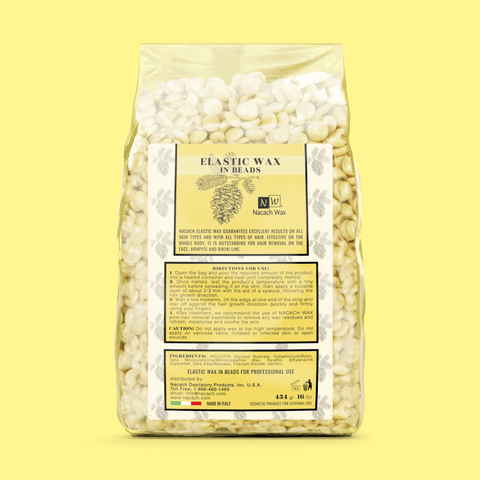 NACACH HARD WAX YELLOW ELASTIC BEADS 5LB