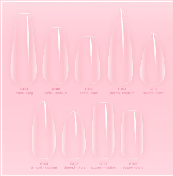 KIARASKY GELLY TIPS STARTER KIT - STILETTO MEDIUM